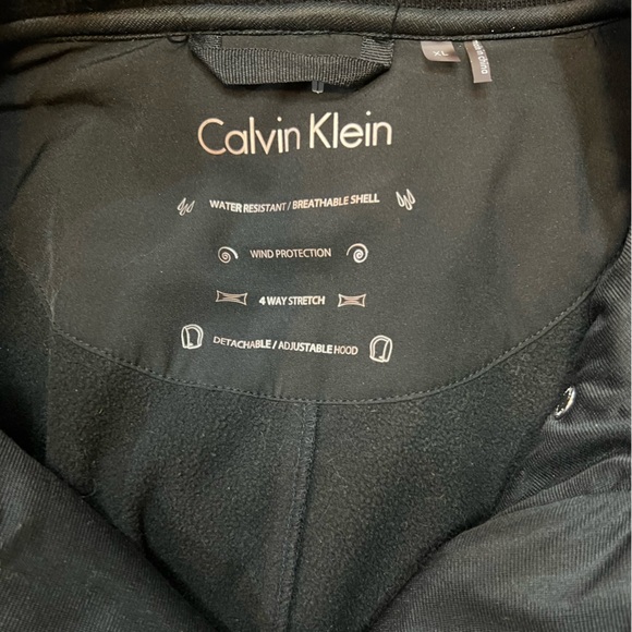 CALVIN KLEIN Stretch Hooded Jacket Black Size XL - Picture 9 of 15